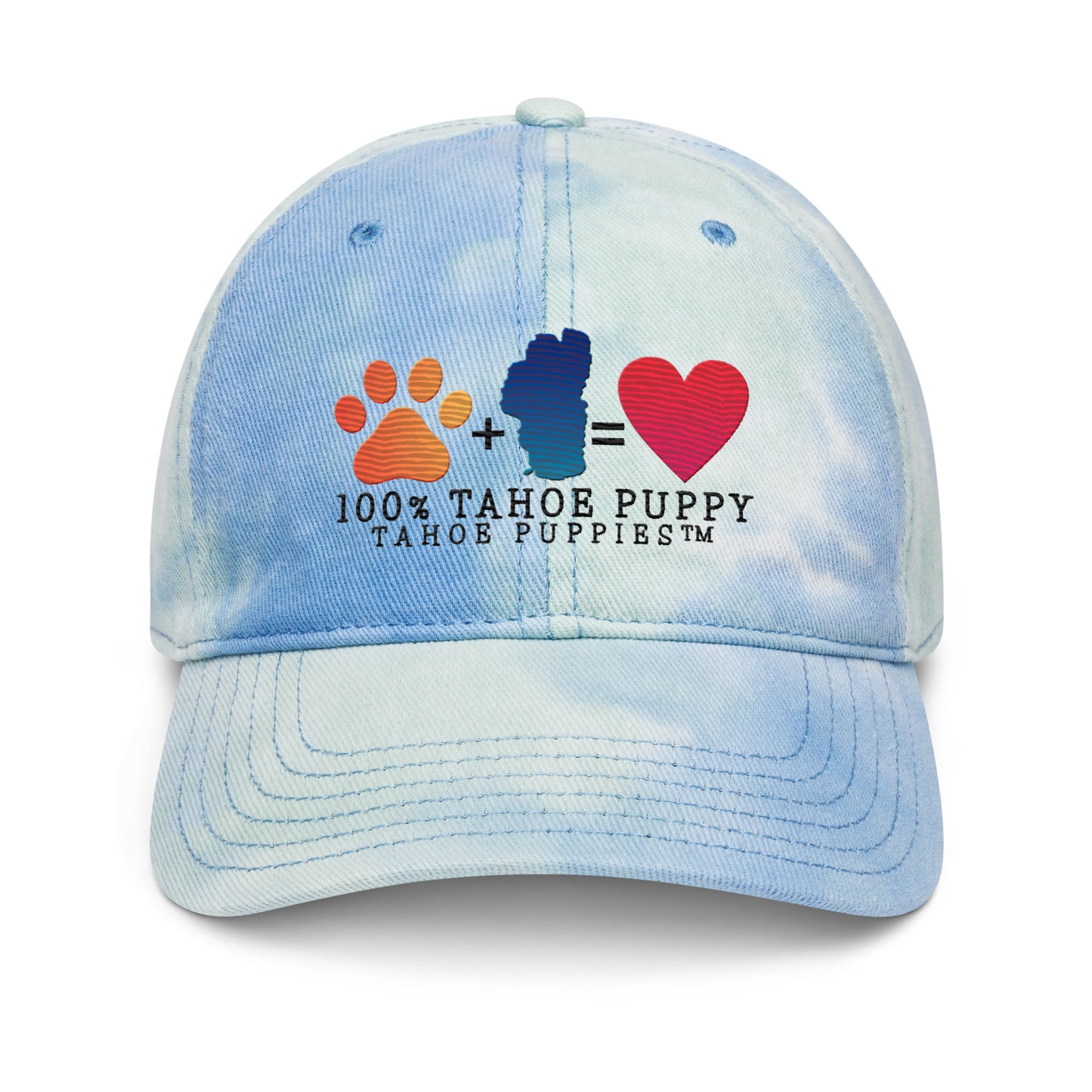 100% Tahoe Puppy Tie dye hat